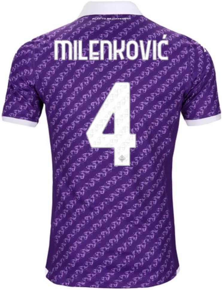 ACF Fiorentina Nameblock Number Nikola Milenkovic 4 Official Collection 2022/2023, Adult
