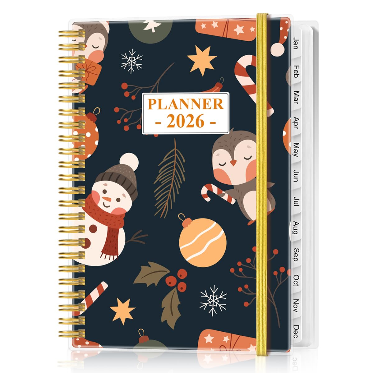 2026 Planner - Planner 2026 from January 2026 - December 2026, Weekly & Monthly Planner Spiral Bound with 12 Monthly Tabs, Inner Pocket, 6.4" x 8.5",