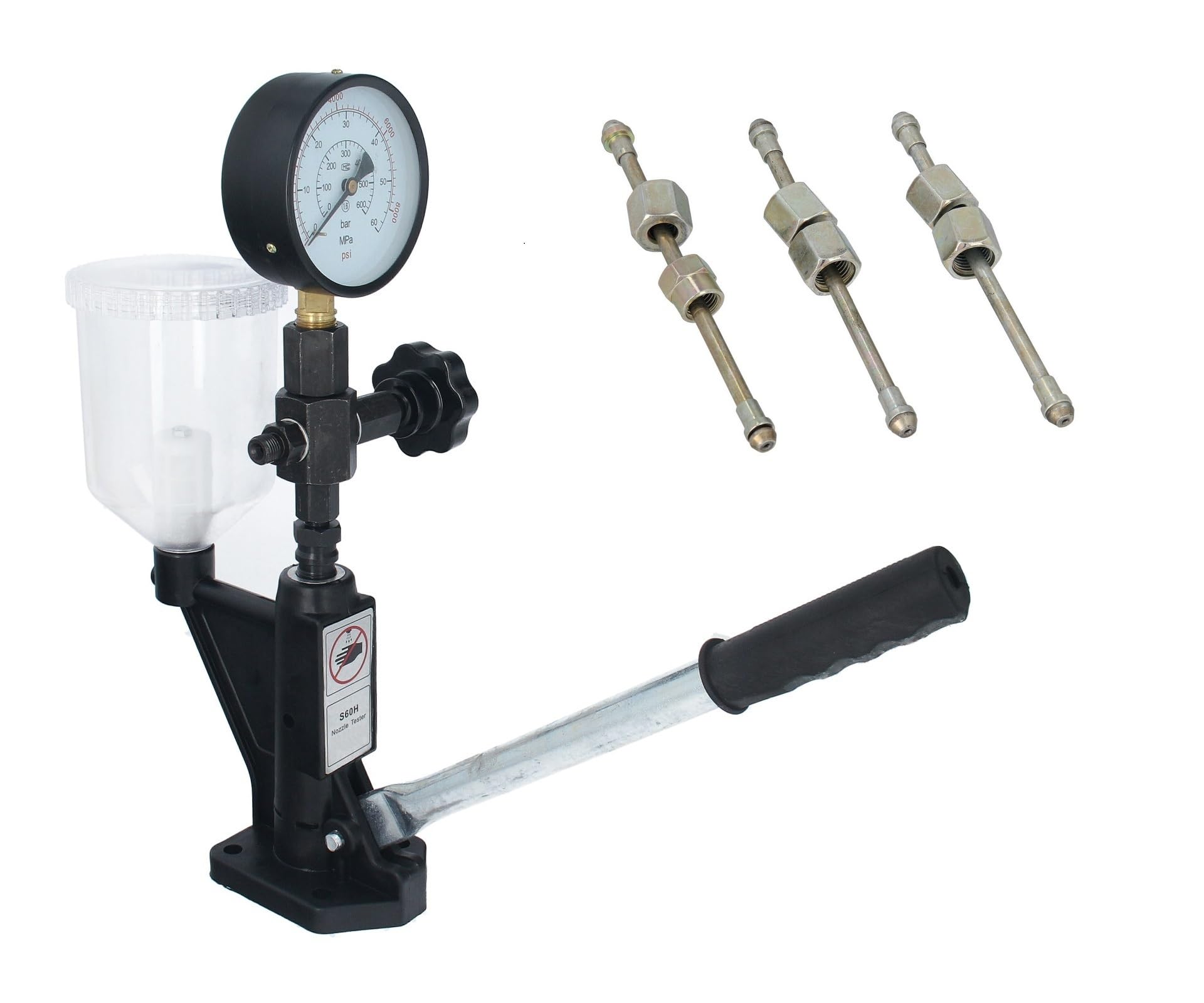 GEPCO Advanced Technology Tester pompy wtryskiwaczowej, tester dysz wtryskowych, Common-Rail typ CR i CRI, urządzenie pomiarowe, wtryskiwacz, manometr, 0-600 bar