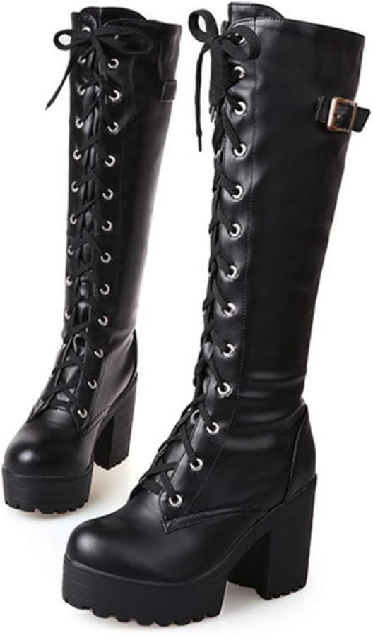 22cm 厚底ブーツ コスプレ コスプレ 厚底ブーツ 22cm 官楊 黒 靴 - メルカリ