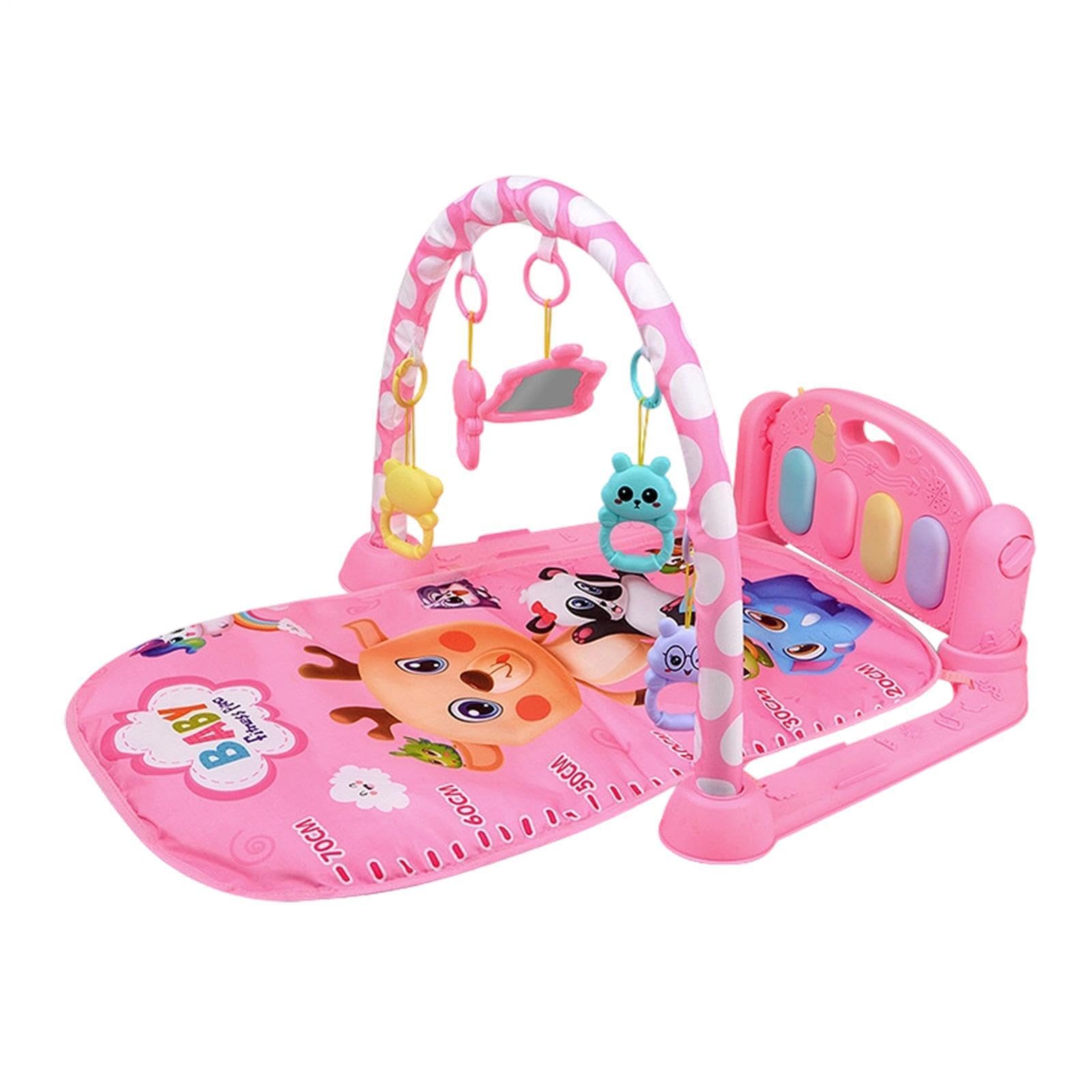 Kick and Play Piano Gym - Activity Play Mat with Lights & Music | Adjustable Musical Learning Toy for Development Nursery Playroom Home Use