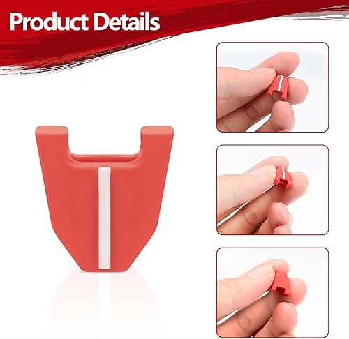 Miniatura 6 de 42-38-0017 Kit de almohadillas sin marcar para Milwaukee M18 2746-20 Punta de Clavadora compatible con Milwaukee calibre 18, juego de 9, rojo