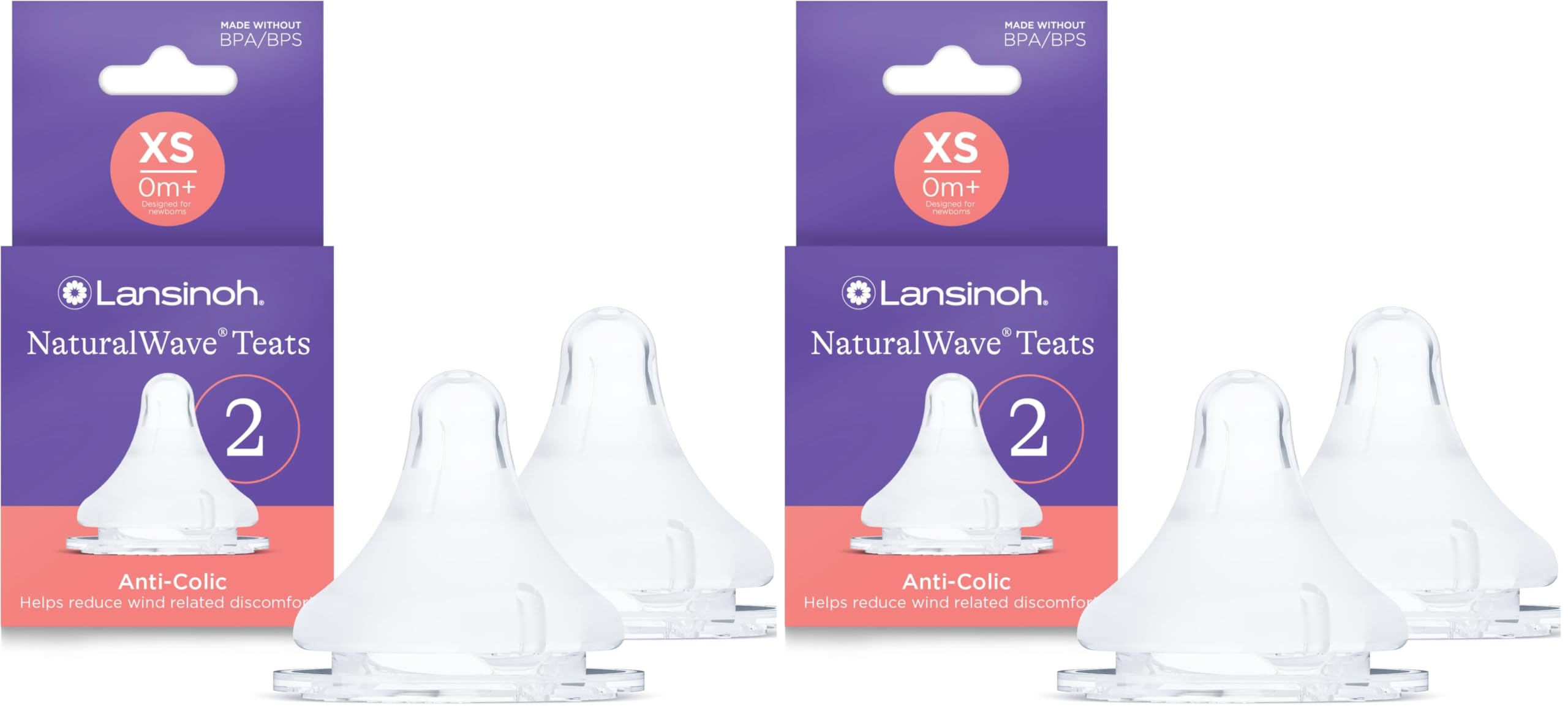 Lansinoh NaturalWave Baby Bottle Teats - Fast Flow - Anti-Colic Air Vent - BPA & BPS-Free - Clinically Proven to Reduce Nipple Confusion - Compatible with Lansinoh Bottles - 2 Pack — view 10