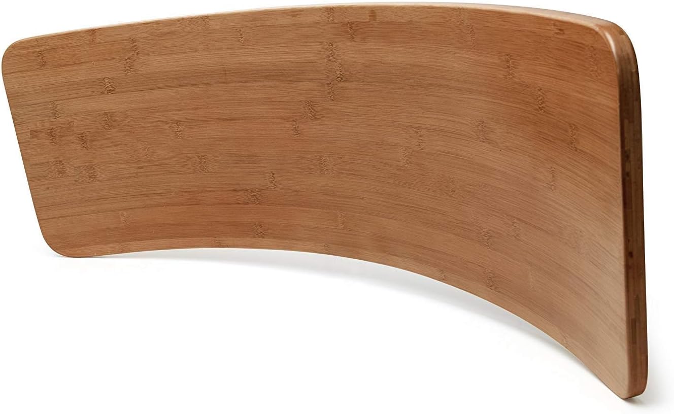 Wooden Wobble Curve Balance Board Foot Rocker Leg Exerciser(Size 91cm long, 30cm wide, 2.2cm thick and 19cm tall at the highest point)