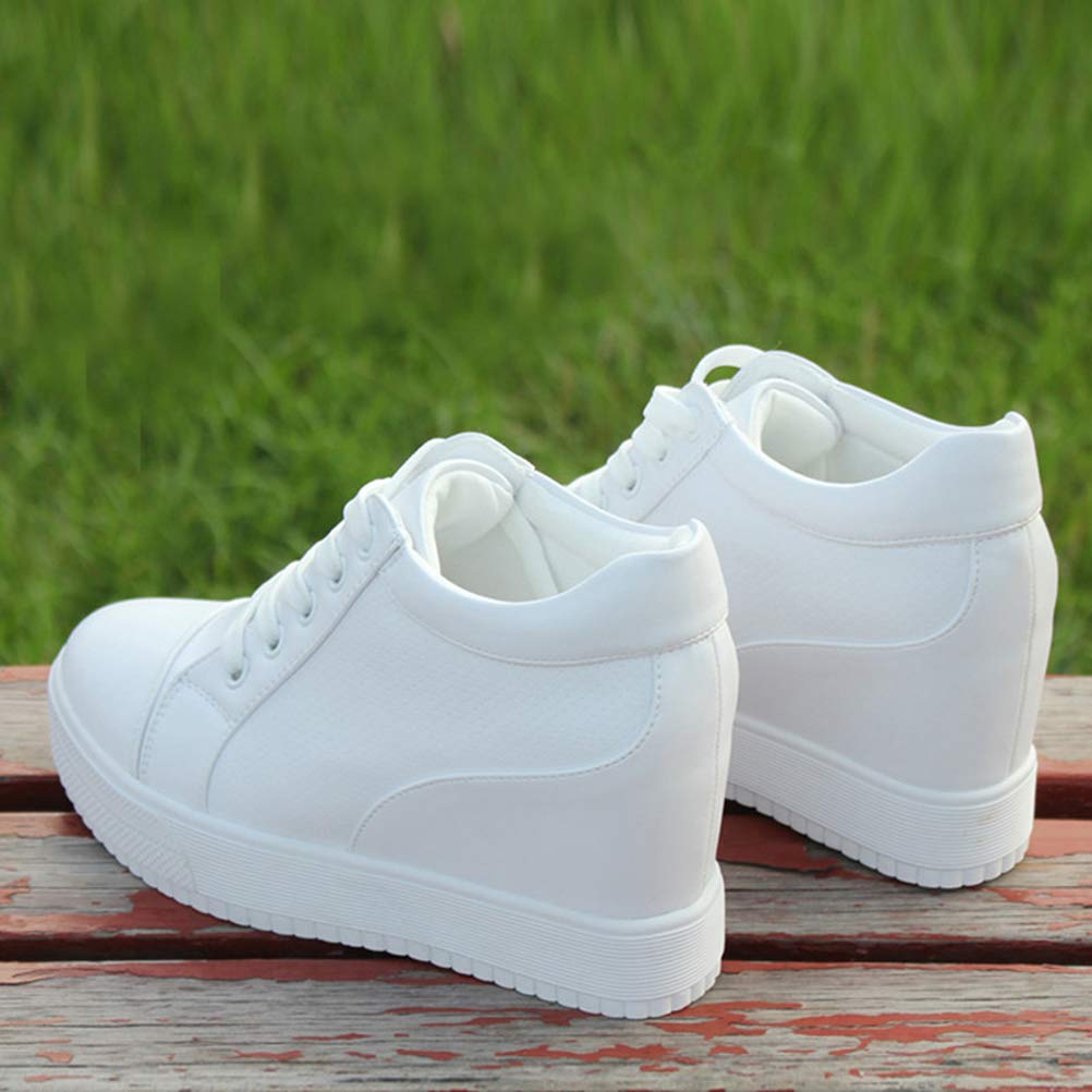 Scarpe da Ginnastica con Tacchi nascosti da Donna Scarpe con Zeppa Alta Sport Casual con Lacci Piattaforma da Palestra Sneakers Alte con Altezza Atletica Tacchi Alti