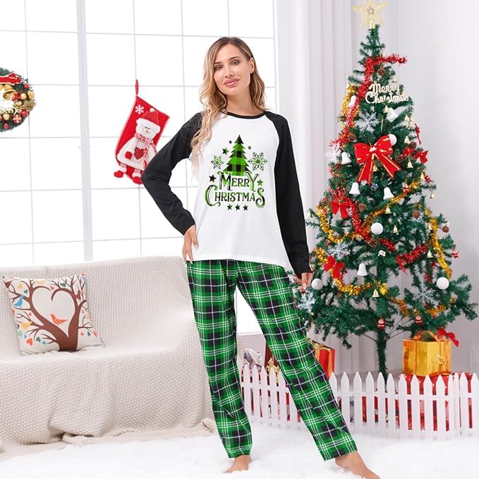 Lizxun Family Matching Pajamas Sets - Couples Christmas Pjs & Jammies for Xmas Holiday Sleepwear Set3