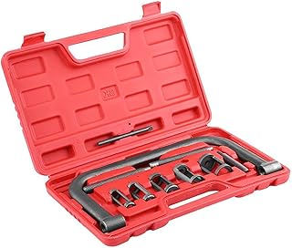 OKSTENCK Valve Spring Compressor Kit Auto Compression C-Clamp Tool Service Kit with Valve Lapping Grinding Stick Tool for Motorcycle, ATV, Car, Small Engine Vehicles (10 Pcs)