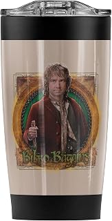 Logovision The Hobbit Mr. Baggins Stainless Steel Tumbler 20 oz Coffee Travel Mug/Cup, Vacuum Insulated & Double Wall with Leakproof Sliding Lid | Great for Hot Drinks and Cold Beverages