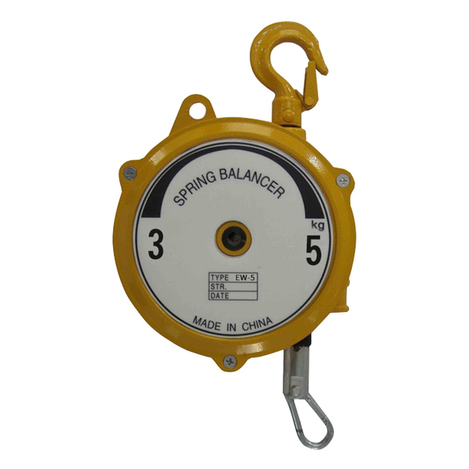 1 Stück einziehbarer Federkraftregler – pneumatisches Umreifungsgerät aus legiertem Stahl mit verstellbarem Drahtseil/selbstsichernder Schnalle(3-5kg)