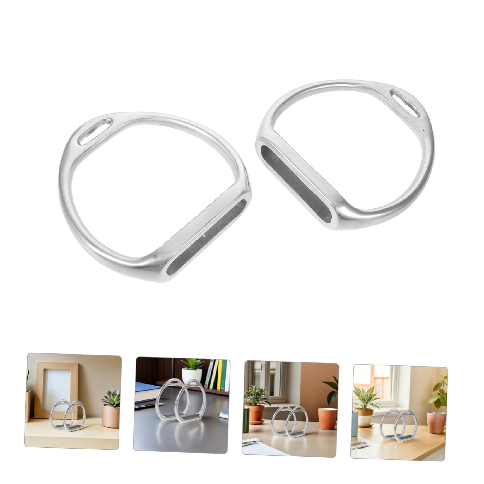 Yardwe Estribos de Caballo de Aleación de Aluminio Plata Antideslizantes, Estribos para Silla de Montar Inglesa y Occidental, para Montar a Diario y Competición