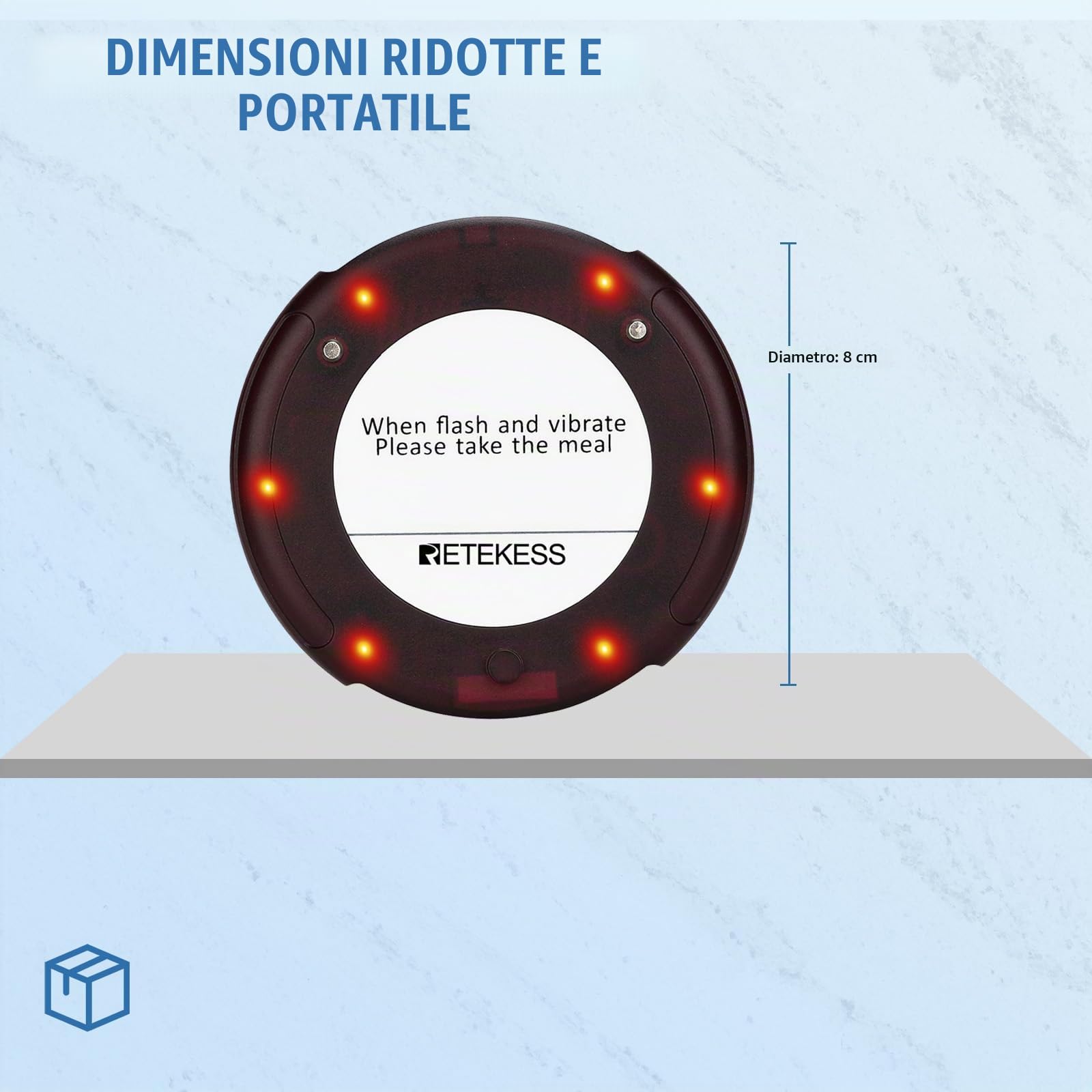 Retekess TD163 Pager Ristorante, 5 Cercapersone | Compatibile con il Cercapersone per Ristorante file TD163, 31 Modalità di Chiamata, Distanza di 400 m, batteria 300 mAh