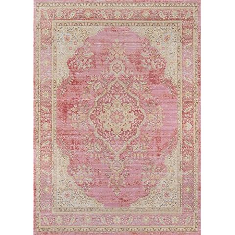Momeni Rugs Isabella Traditional Medallion Flat Weave Area Rug, 7'10" X 10'6", Pink Cover