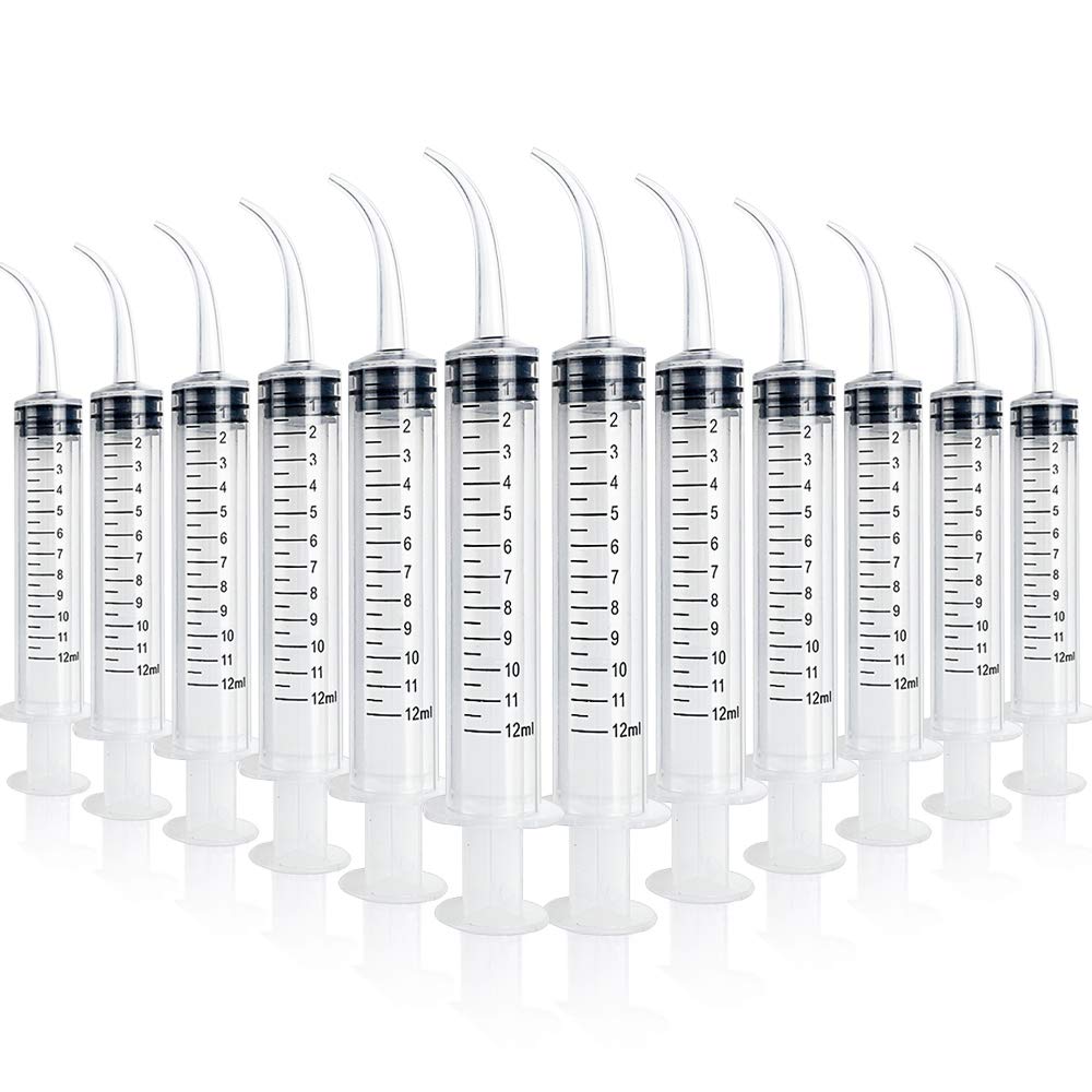 Buy DEPEPE 12 Packs 12cc Dental Syringe with Curved Tip, Disposable