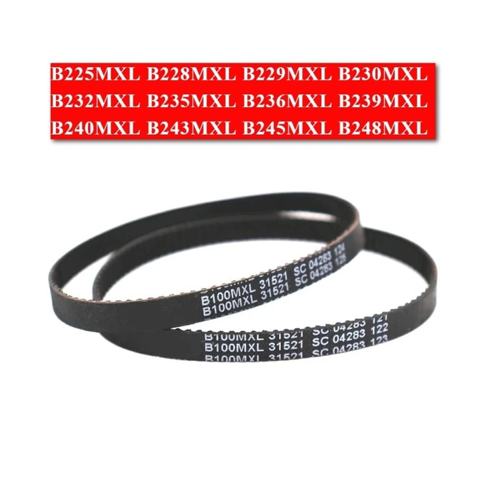 2 szt. B225MXL ~ B235MXL narzędzia paski rozrządu drukarki 3d | B225MXL B228MXL B229MXL B230MXL B232MXL B235MXL Paski rozrządu drukarki 3D(B235MXL,20mm)