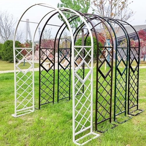 Arco de jardín negro ajustable: soporte de metal para plantas y flores 2