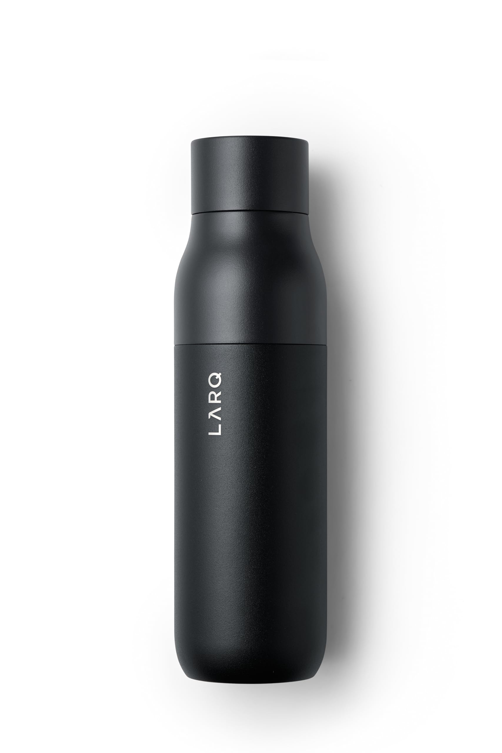 Bottle PureVis 17 oz - Self-Cleaning and Insulated Stainless Steel Water Bottle with UV Water Purifier and Award-winning Design | Reusable & Travel Friendly, Obsidian Black