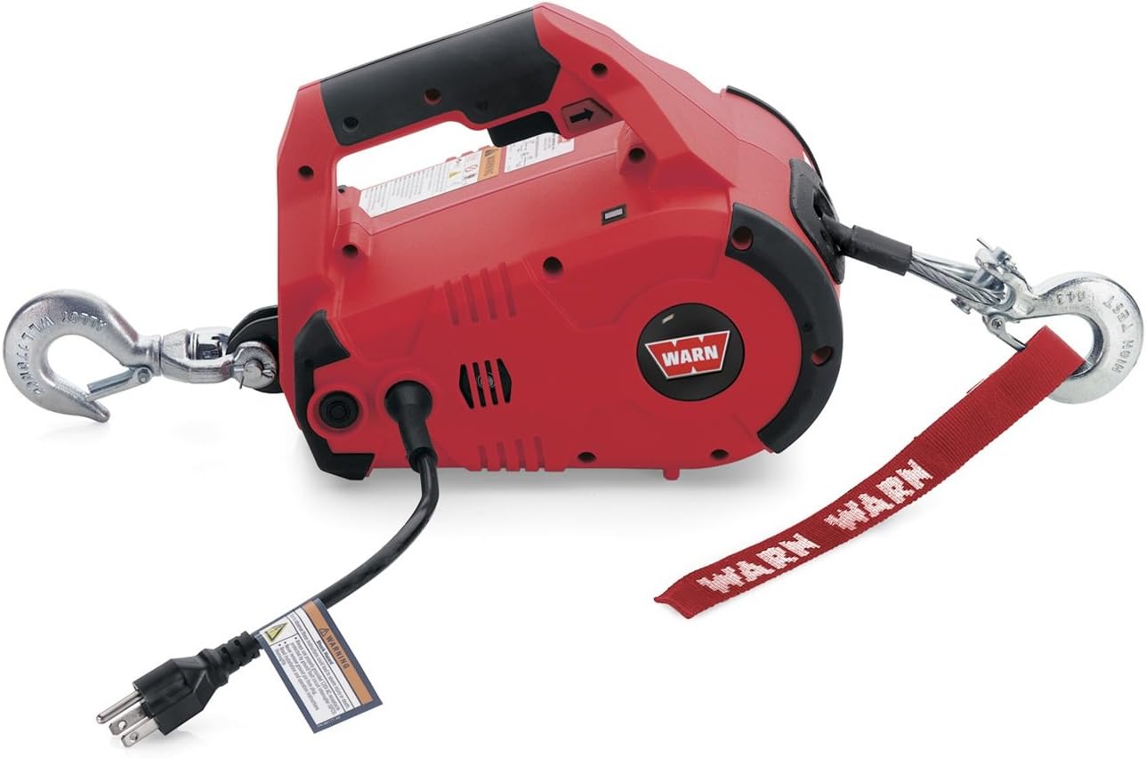 WARN 101570 Handheld Portable Drill Winch with 40 Foot Steel Wire Rope