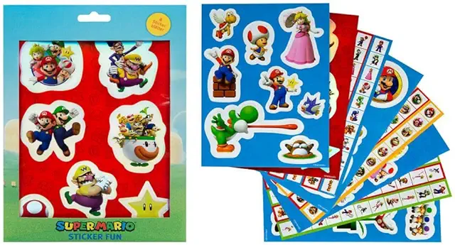 Jeu d'Autocollants Super Mario - Collection Officielle de Stickers Mario
