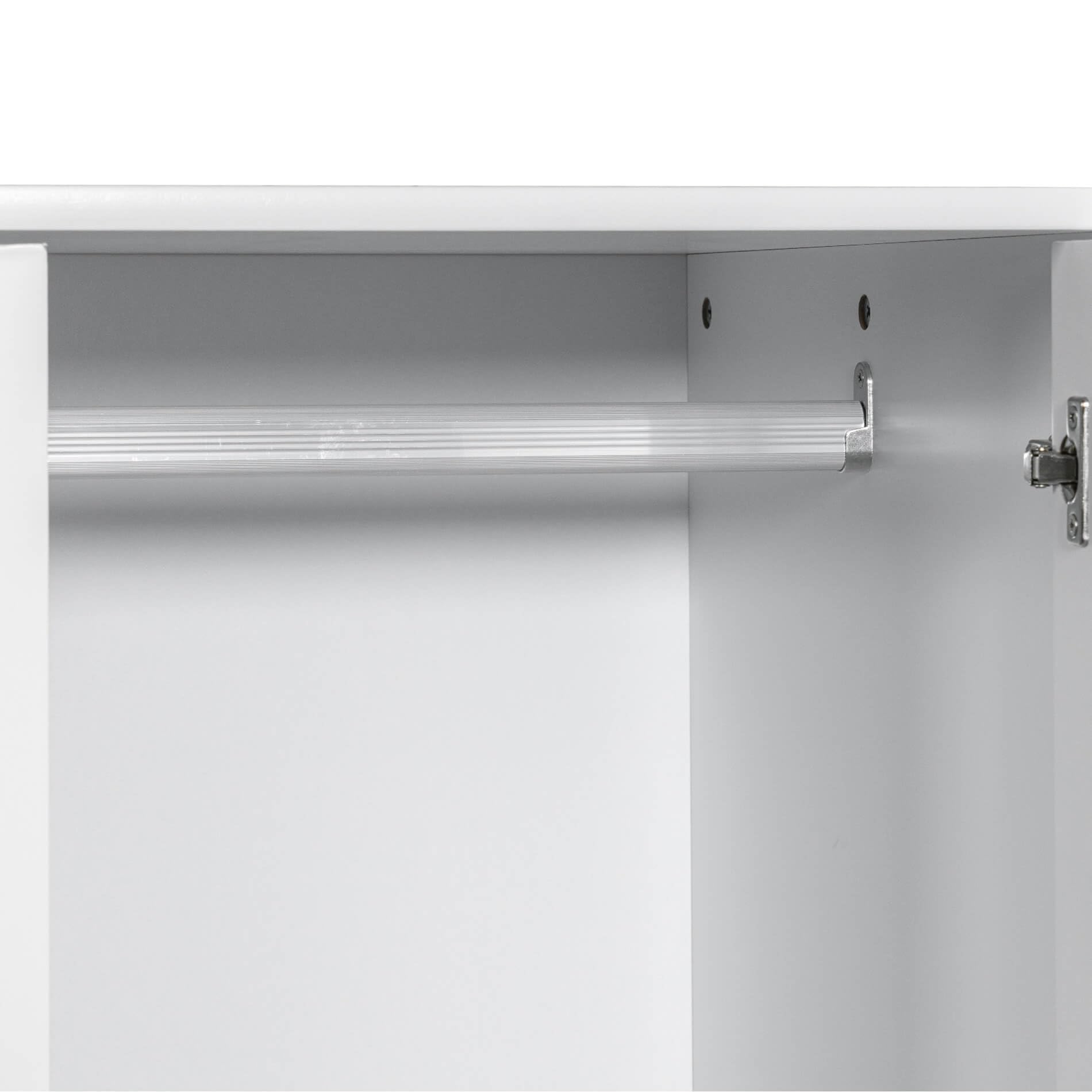 Rebecca Mobili Guardaroba per Bambini Armadio Cameretta Bianco Marrone MDF Pino 175x80x55 cm