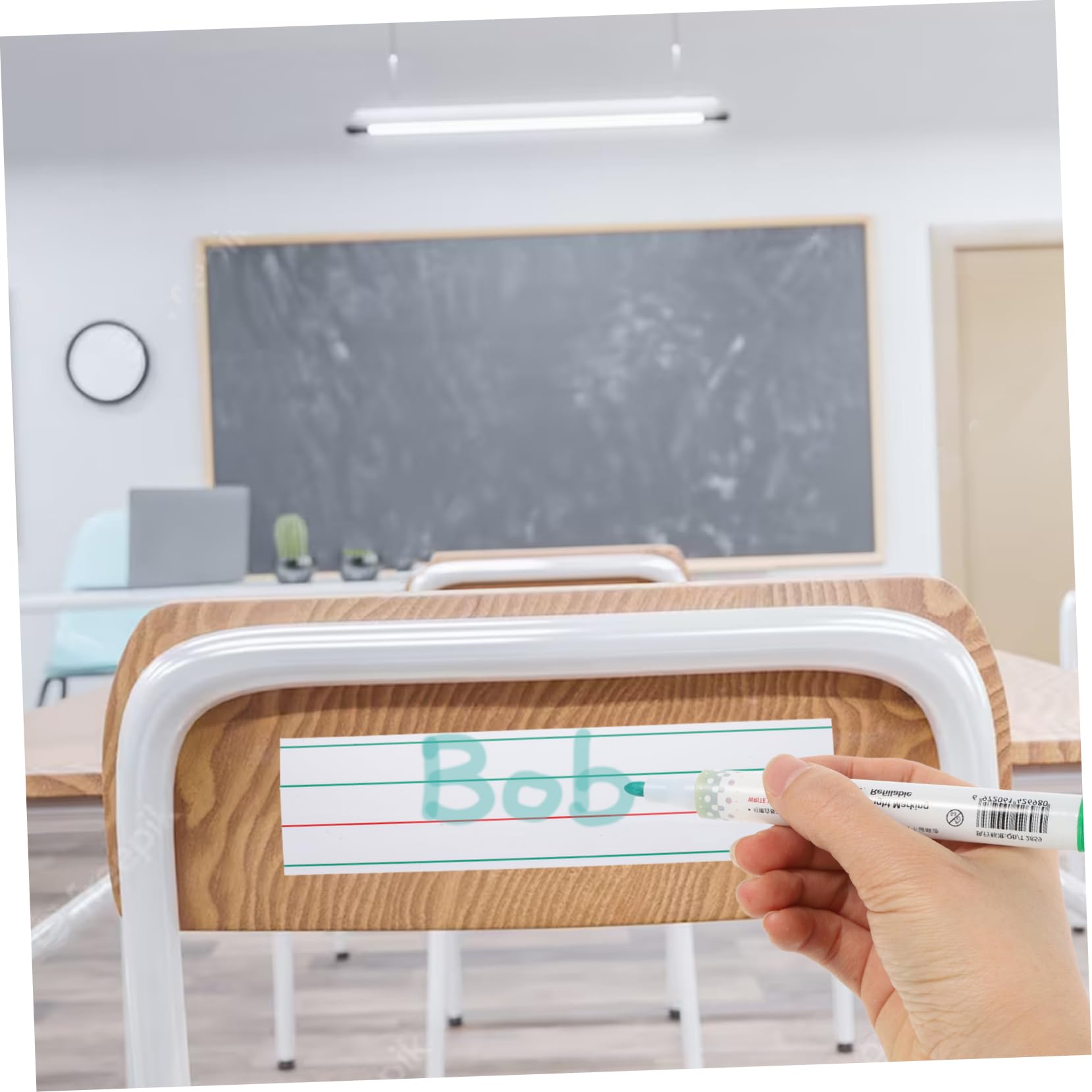 Amazon | FOYTOKI 8個 英語4線方眼マグネットシール、黒板シール