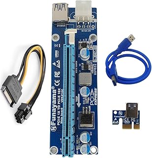 PCI-E Riser Graphics Card Extension for GPU Mining rig, Ethereum Mining GPU Extension, Riser Card, GPU Currency Mining, USB 3.0 Cable Graphics Card Extension Cable