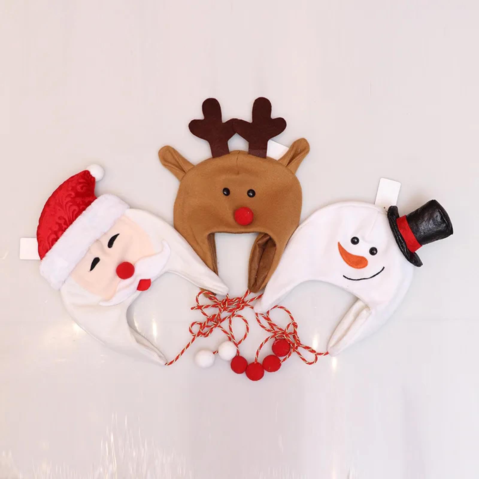 Casquettes Bonnets Chapeaux Bonnet Tricoté Bonnet Chapeau Chapeau De Noël Chapeau De Sapin De Noël Décoration Chapeau pour Enfants Adultes Tissu Brossé pour Enfants Longue Corde Dessin Animé