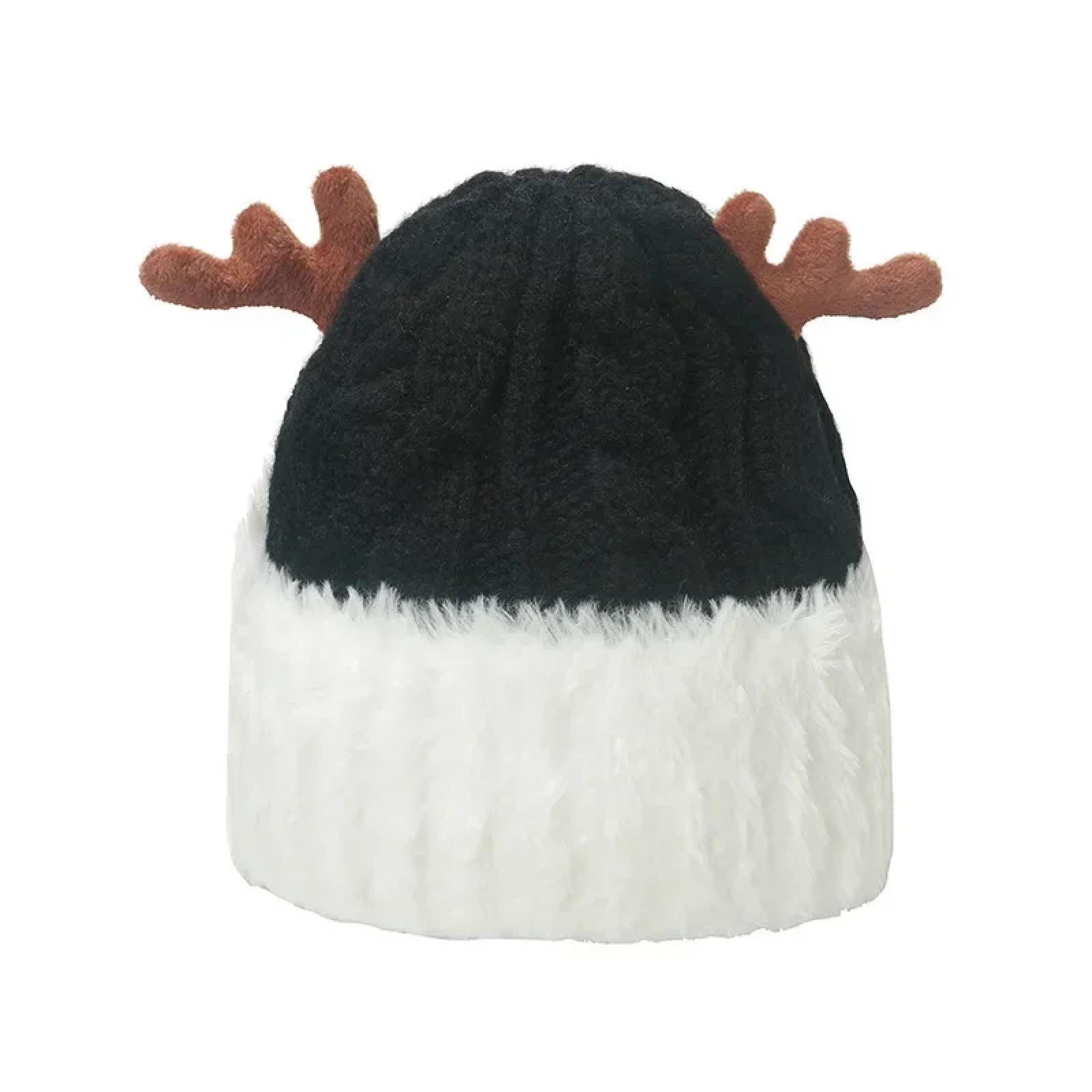 Casquettes Bonnets Chapeaux Bonnet Tricoté Bonnet Chapeau Bonnets De Noël Tricotés Pull Chaud Décoration De Noël Corne De Cerf Casquette Mignonne Femmes Automne Hiver Festival Atmosphère