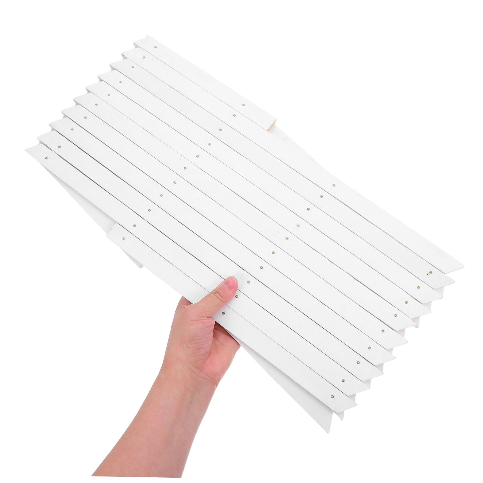 Enrejado de Madera Blanco Extensible 2 Piezas 44 Cm para Jardín y Plantas Trepadoras, Valla Ajustable para Interior y Exterior, Panel Decorativo para Enredaderas y Paredes