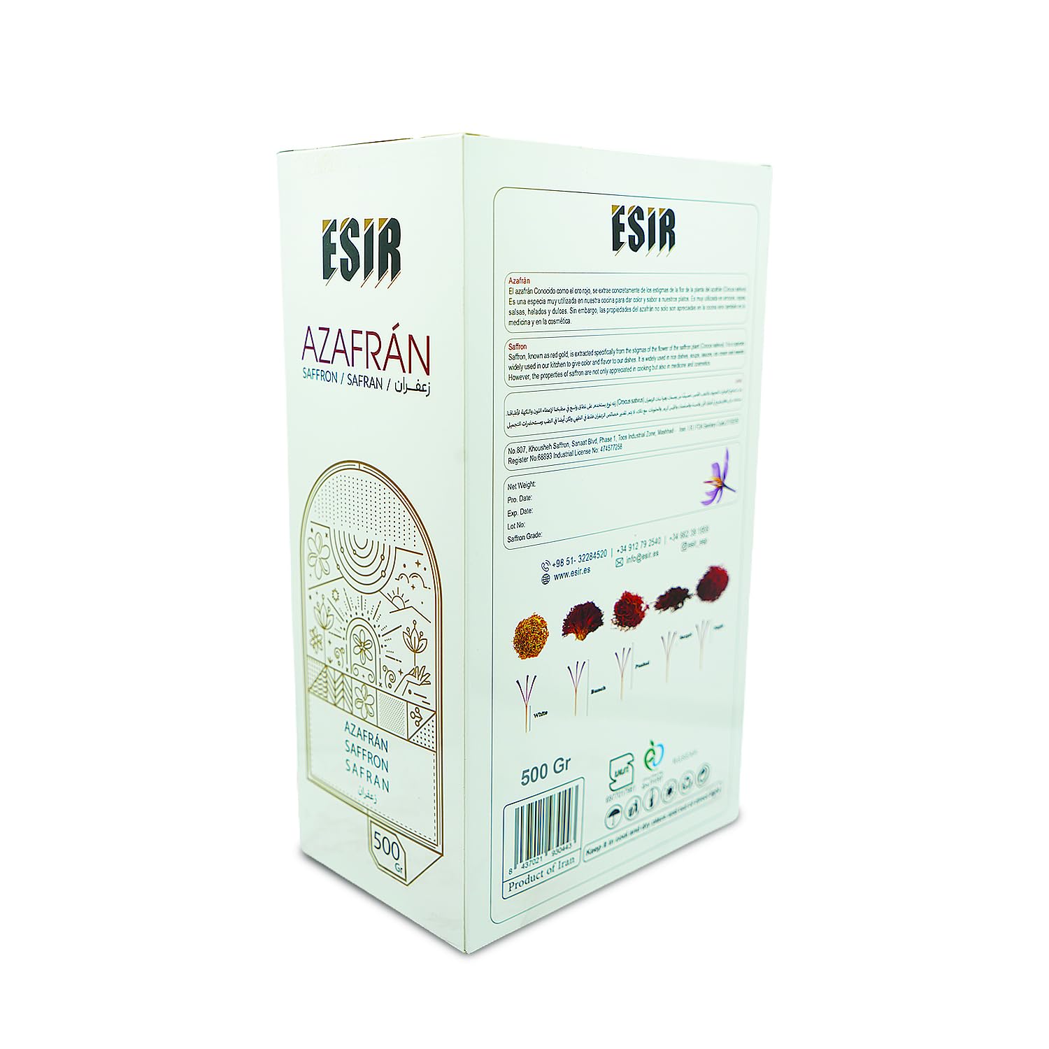 Azafrán ESIR en Hebras - 500g - Calidad Premium