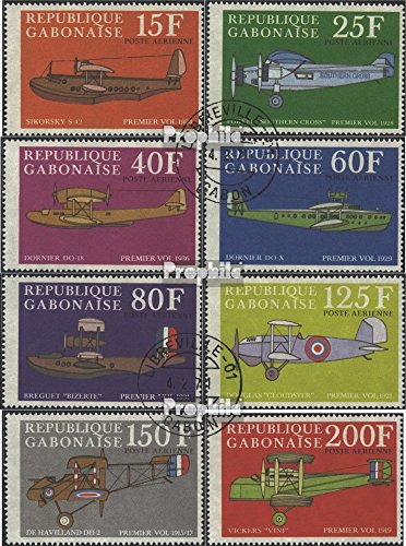 Prophila Collection Gabon 378-385 (Completa Edizione) 1970 Claude Dornier (Francobolli per i Collezionisti) Aviazione