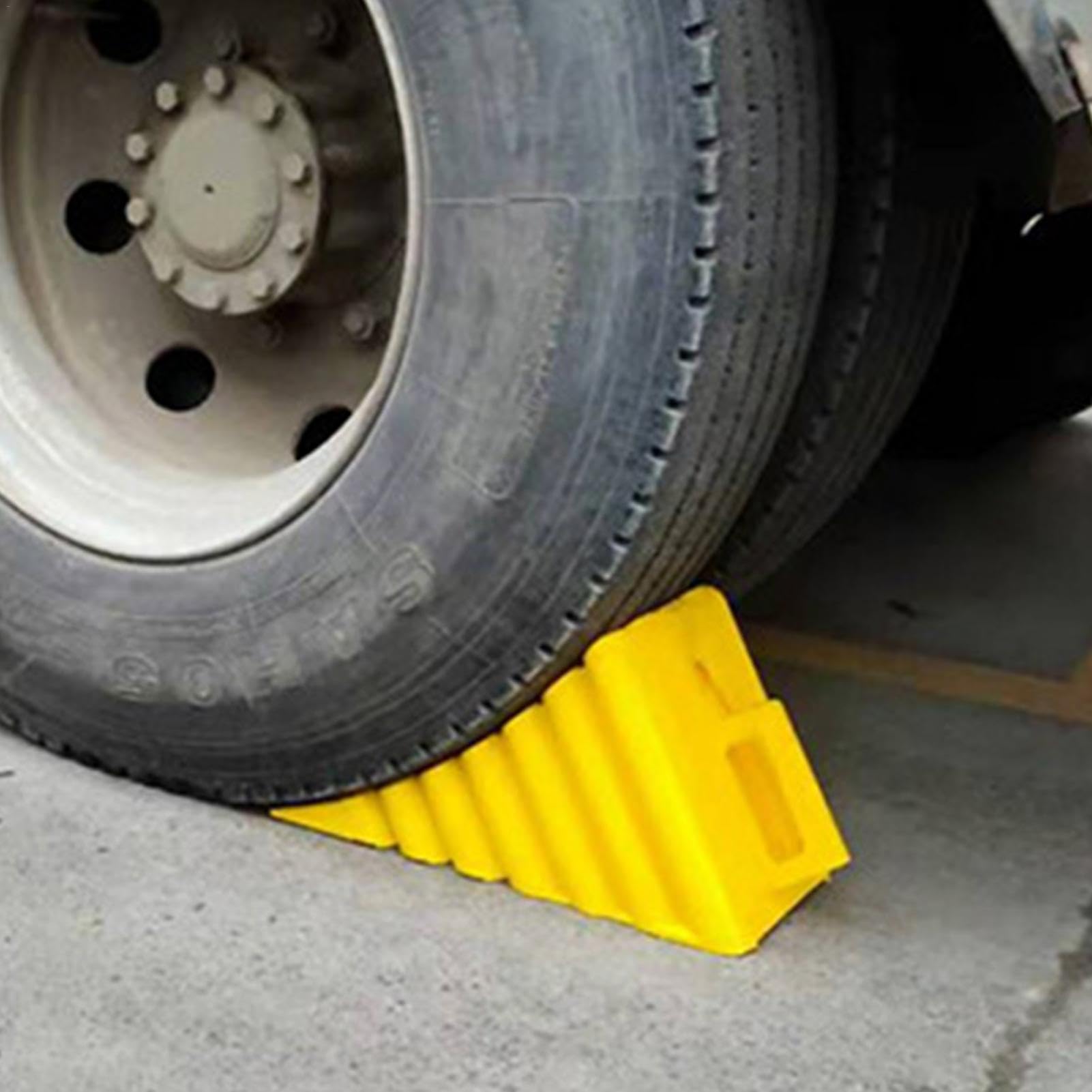 Calzos de rueda para vehículos de motor, cuñas de ruedas | Asegúrelos con | el tope antideslizante de neumáticos de Vista para motocicletas, coches, camiones, caravanas y autocaravanas