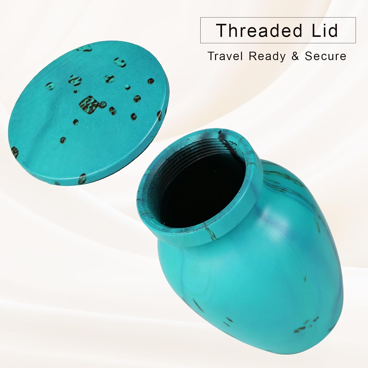 Small Keepsake Cremation Urns for Human Ashes, Memorial Urns, Turquoise