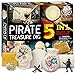 XXTOYS Pirate Treasures Dig Kit Break Into 5 Bricks Treasure Excavation Kits Pirate Toys Gems Dig Kits Interactive Excavating Toys Great Birthday Gift Party Supplies Archeology Educational STEM Kits