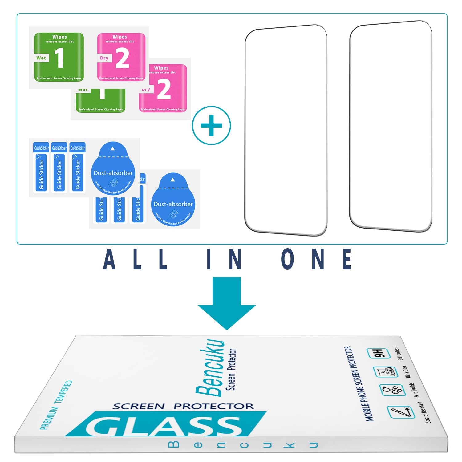 (2-pak zaprojektowane dla 17 Pro Max 17 Pro Max 16.9 cm osłony ekranu ze szkła hartowanego, pełne pokrycie, odporne na zarysowania, bez pęcherzyków powietrza