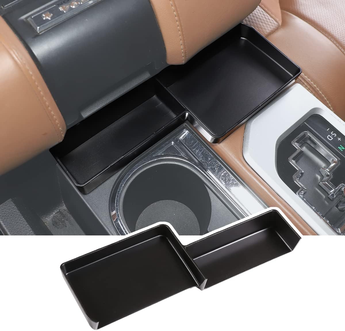 CHEAYAR Center Console Insert Organizer Storage Tray,Multi-Mount System Kit,Phone Holder Mount, Center Console Tray Storage Box Dashboard Organizer, Compatible with Toyota Tundra 2014-2020