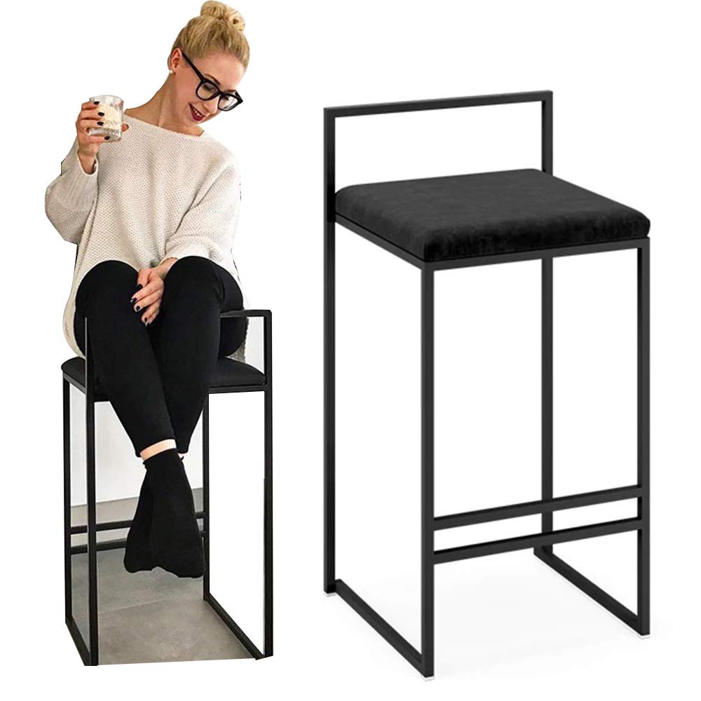 黒いキルティング　カウンタースツール 黒いキルティング カウンタースツール カウンターチェア・カウンター