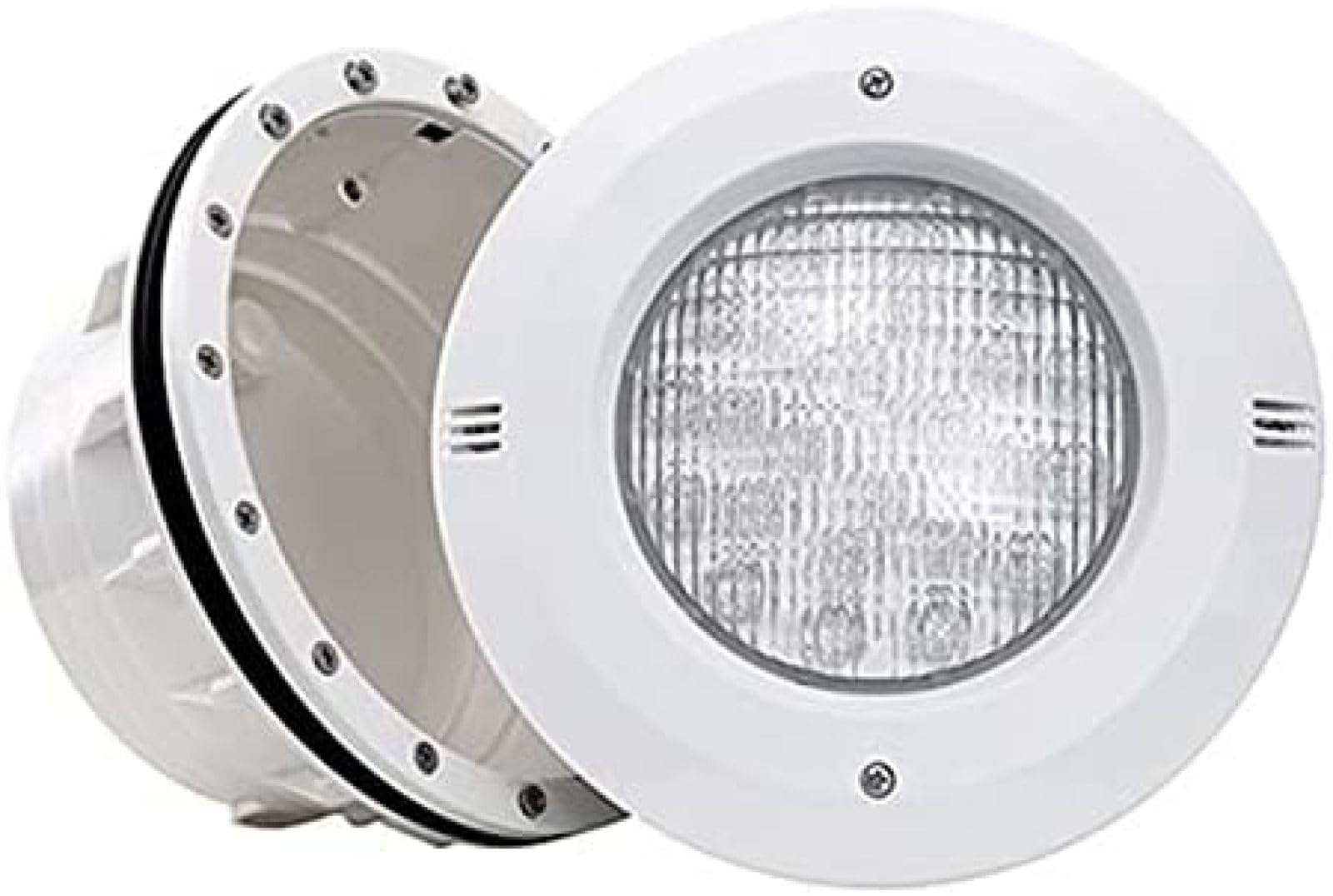 Faretto da Piscina A LED con Nicchia in ABS, Faretto PAR56 12V AC Lampadine A LED IP68 Lampada Subacquea da Incasso Impermeabile per Piscina,RGB,15W,HaoAMZ