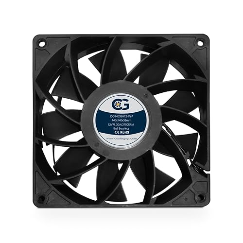 Miniatura 8 de Coolerguys Ventilador IP67 impermeable 12vDC (velocidad media, 1.575x0.394 in)