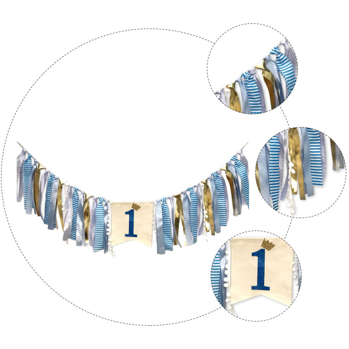 UKCOCO Trona De Bebe 3 Piezas De Banner De Cumpleaños para Tirar Silla para Silla para Pastel De Cumpleaños Adorno De Pastel Banderines De Cumpleaños Adorable Banner