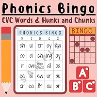 Phonics/Reading/Sight Words CVC Words Hunks and Chunks BINGO GAME; For K-5 Teachers and Students in the Language Arts,...