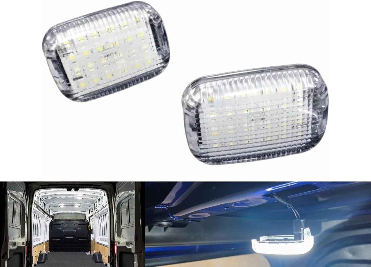 YaaGoo For 2013+ Transit MK8 Transit Tourneo Custom Courier Connect, LED Interior Courtesy Cargo Load Space Area Dome Light Canbus(2pcs, White)