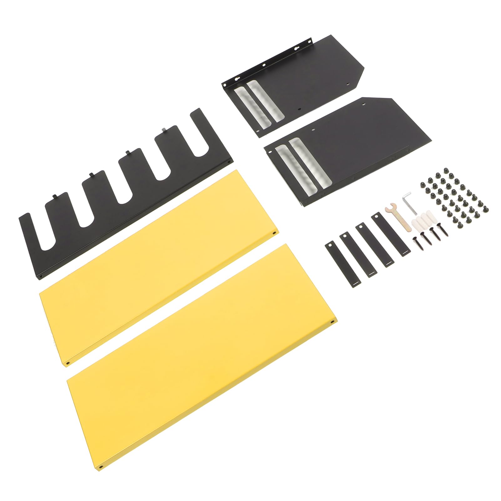 Organizador de Herramientas eléctricas, Soporte de Pared Resistente con 5 Ranuras, Estante de Almacenamiento para Taladro eléctrico, Material de Hierro para Taller de Garaje (Amarilla)