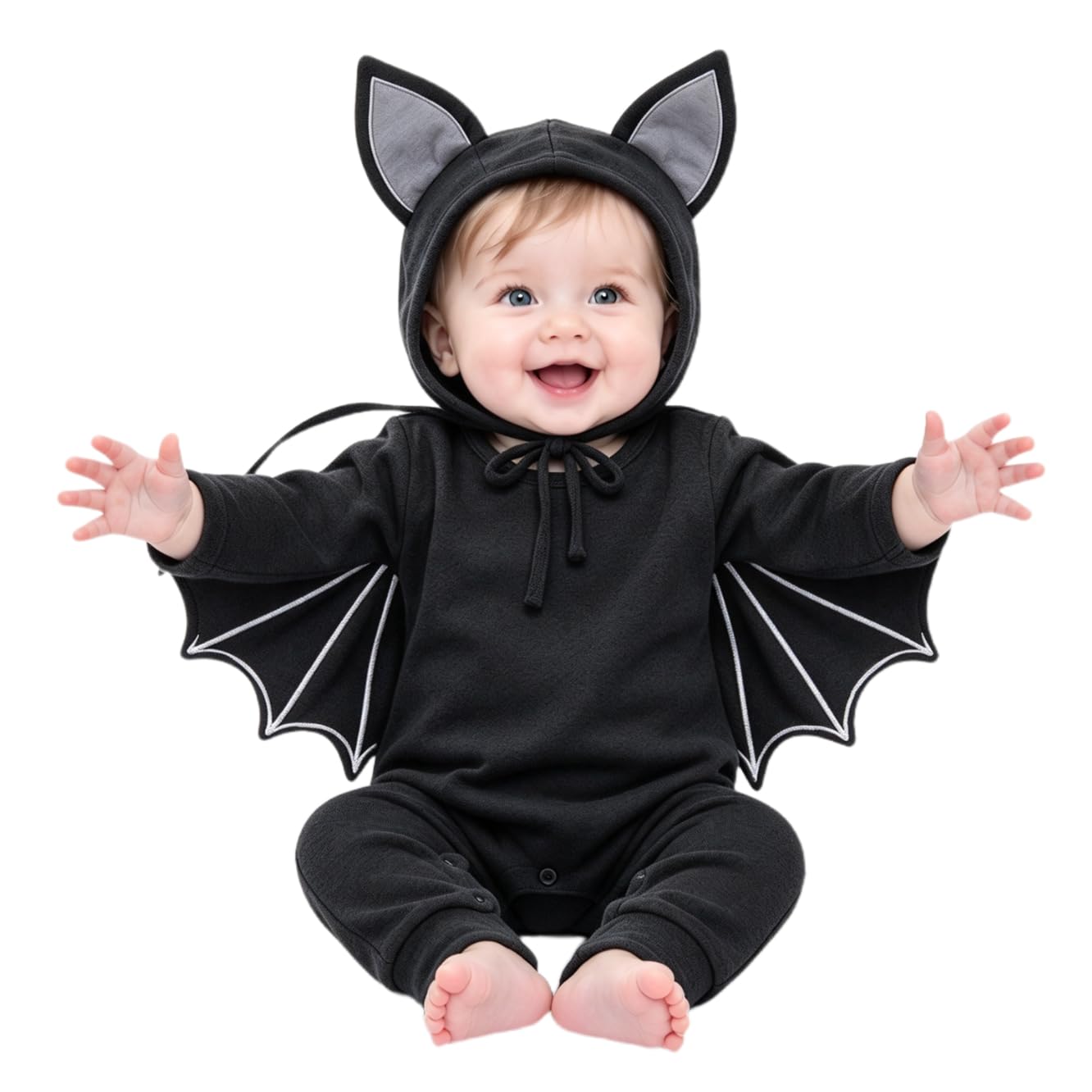 Baby Bat Costume Newbom Halloween Costume Romper with Hat 0-24 Months — image 1