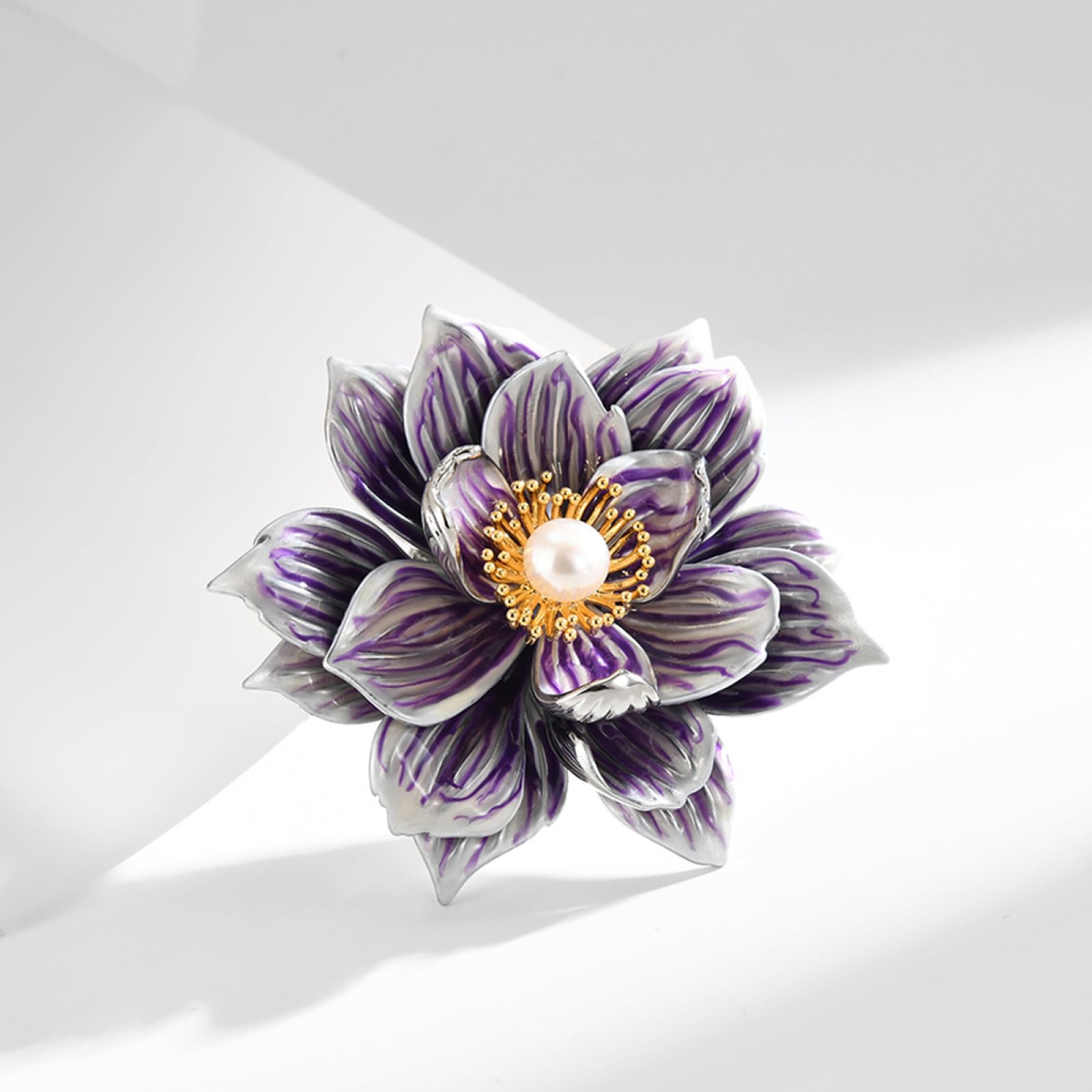 Corpetto variopinto dell'anemone della perla del fermaglio magnetico floreale dello smalto