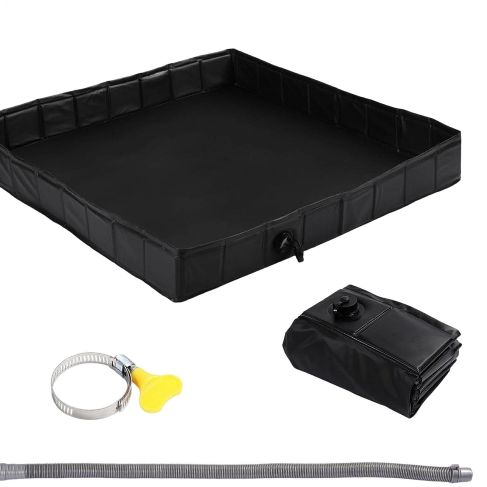 Base Doccia Da Campeggio Vassoio Bagno Pieghevole PVC 104x104x12,7 cm