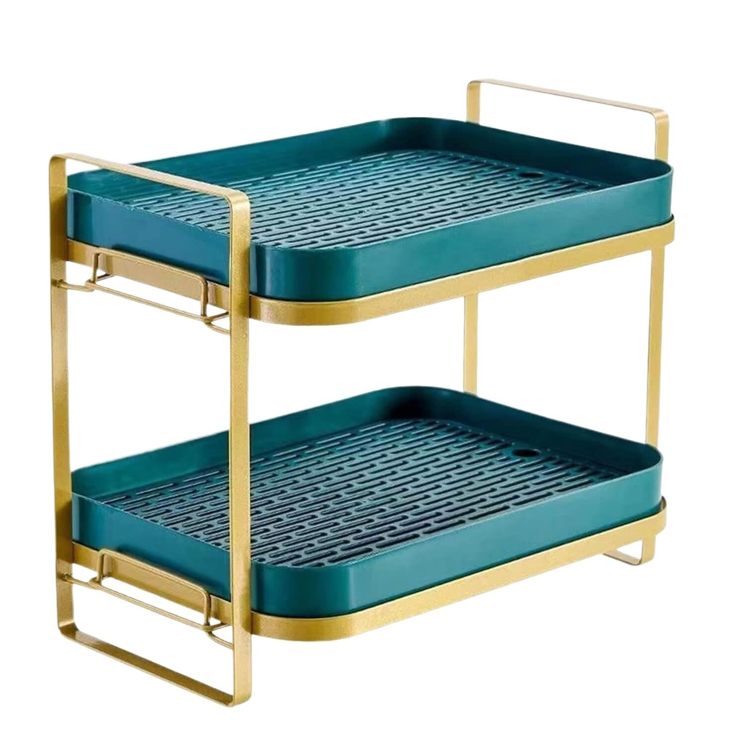 Azhkjkzh Blue Coffee Mug Holder 2 Tier Cup Drying Rack Stand Organizer Countertop Station Shelf For Kitchen(Blue)