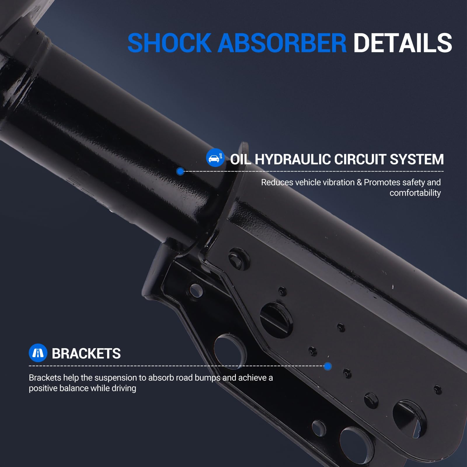 Amazon.com: Autoround pair 172321 Front Complete Shock Absorber