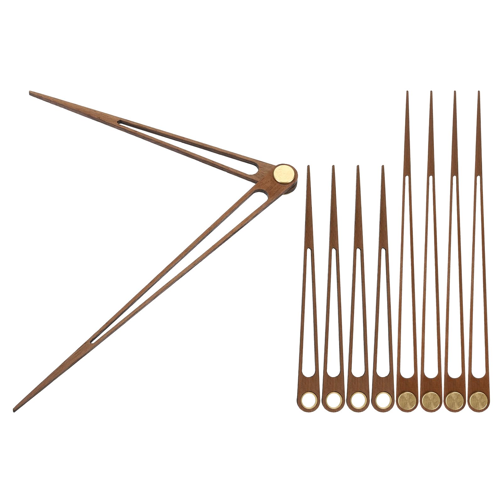 PATIKIL Replacement Clock Hands Kit, 5 Set Wooden Clock Mechanism Movement Wall Clock Hands Parts Replacement for 12 Inch Wall Clock Repair DIY Home Art Decor, F1