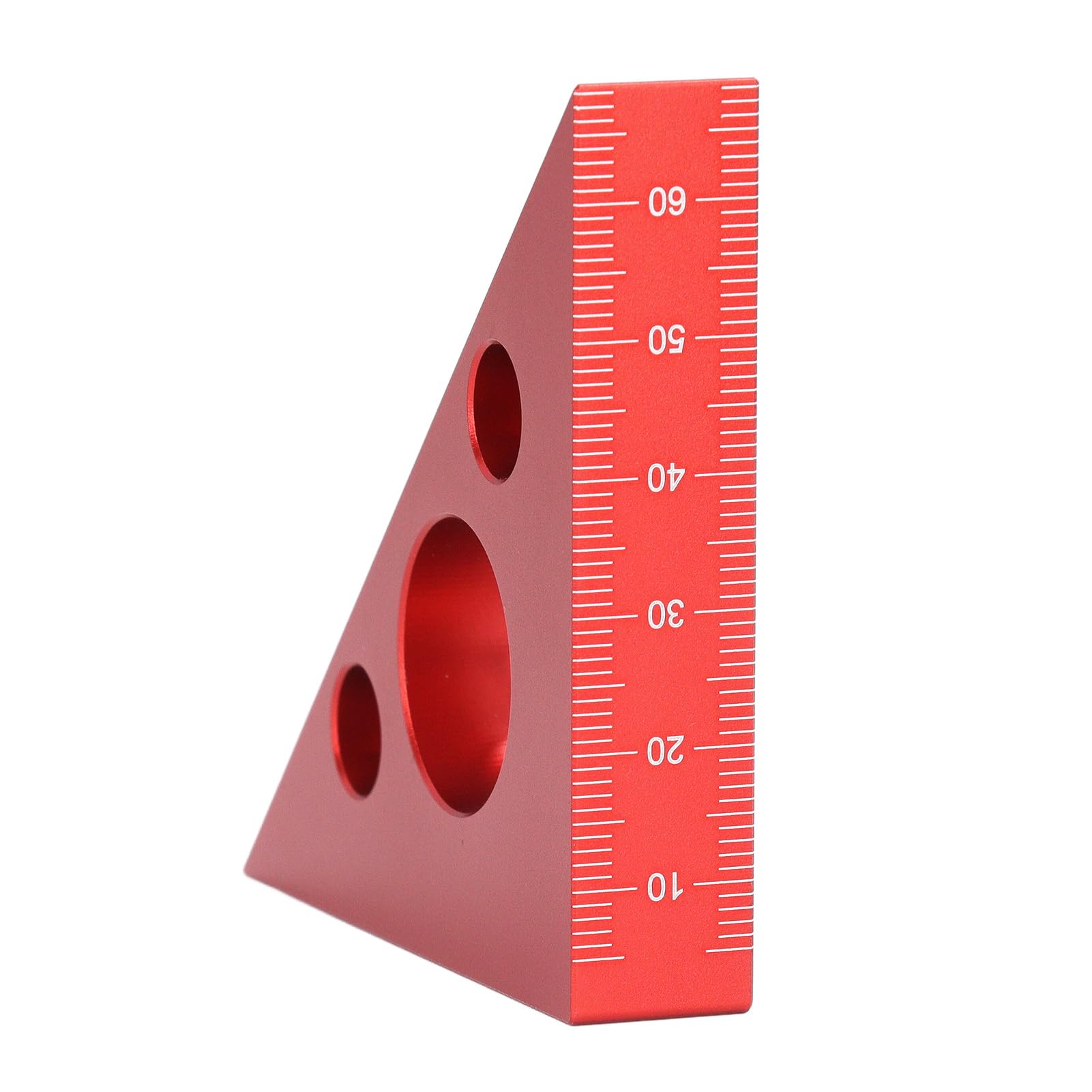 Righello da Carpentiere in Lega di Alluminio Spessa da 3 Pollici, Righello ad Angolo di 45 Gradi con Scala Chiara, Triangolo
