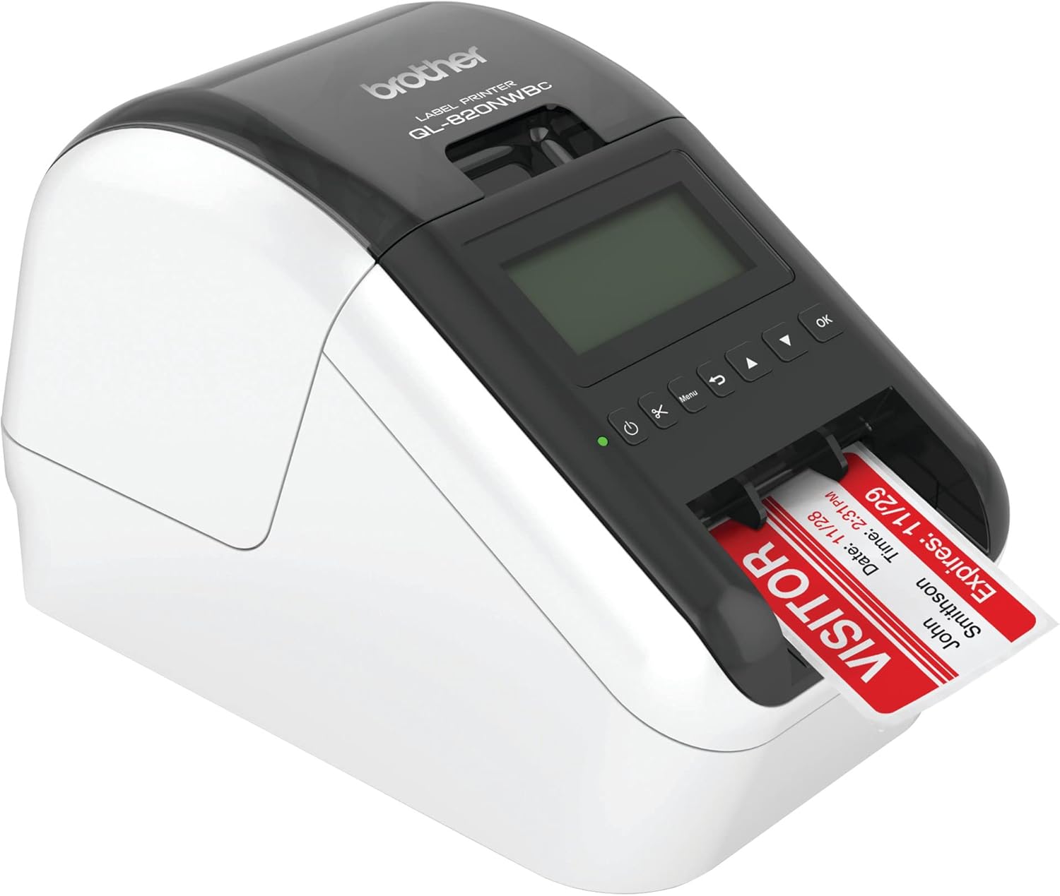 Brother QL-820NWBC Ultra Flexible Label Printer with Multiple Connectivity Options, Black/White, 5.7" x 5" x 9.2"